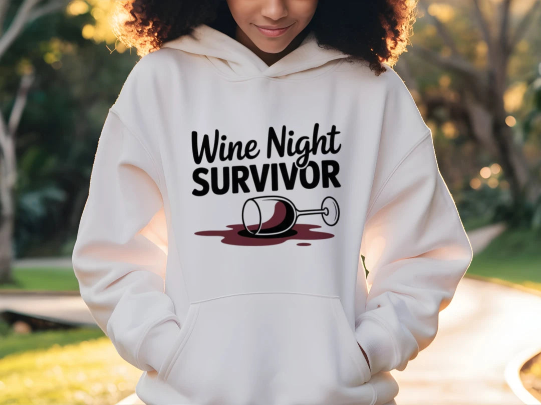 Wine Night Hoodie – Cozy Indiana Wine Lover Sweatshirt
