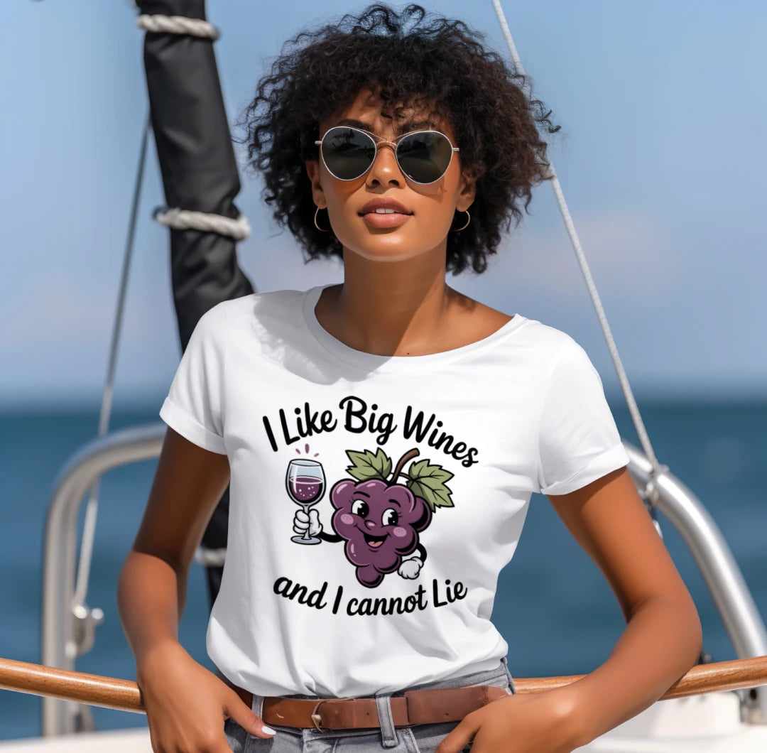 I Like Big Wines – Funny Indiana Wine T-Shirt